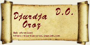 Đurđa Oroz vizit kartica